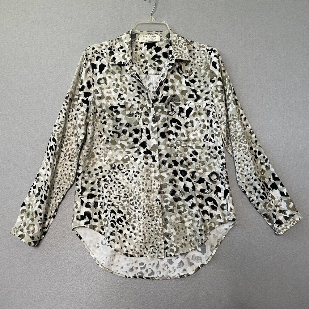 Cloth & Stone Anthropologie Tencel Animal Print Top